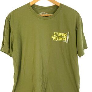 671 Grains Graphic T-Shirt Men's XL Olive Green 7.62 Design Military
